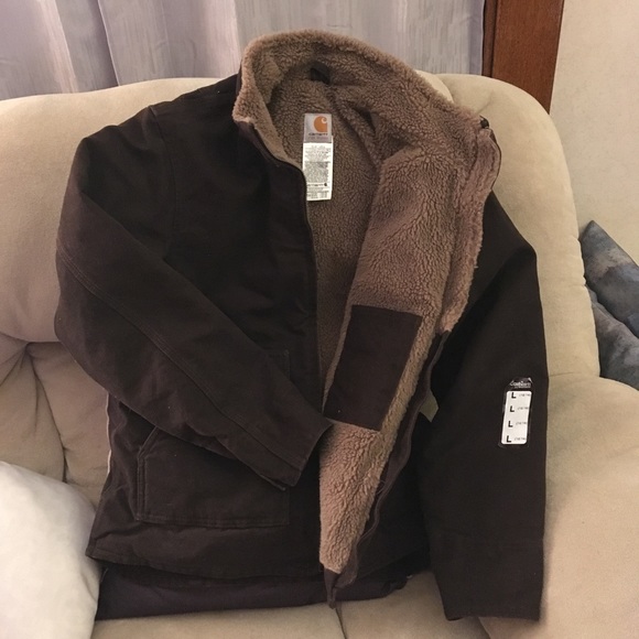 Carhartt Jackets & Blazers - Carhartt Sherpa Lined Jacket Brown Large